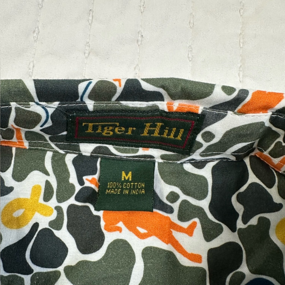 Tiger Hill Unisex Multicolor Button Down Shirt Right Front Quilted Pocket - Picture 7 of 11